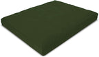 Zabuton Meditation Cushion for Workout - Supportive Yoga Floor Seat Cushion for Comfort & Posture Support - Natural Washable Cotton Fill kneeling Pad - Made in USA - Premium 32x26x3, Earth