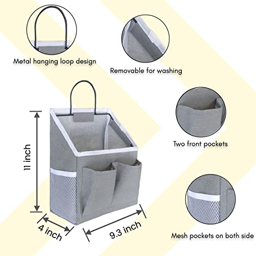 Kanrichu 1pcs Wall Hanging Storage Bag, Wall Hanging Baskets for Organizing as Over the Door Organizer, Wall File Organizer, Rv Storage and Organization. For Bedroom, Office, Camper (Gray-Upgraded) - color: Gray-Small（1pcs）