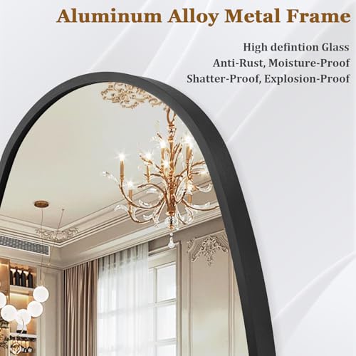 Black Irregular Bathroom Mirror for Wall, Aluminum Alloy Frame Asymmetrical Mirrors Brushed Metal Vanity Wall Mounted Mirror for LivingRoom Bedroom Room Home Decor Large 26"x14" - color: Black-irregular 11(26"x14")