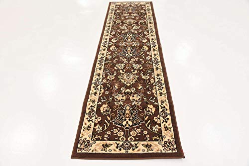 Unique Loom Sialk Hill Collection Area Rug - Washington (2' 2" x 8' 2" Runner, Brown/ Black) - color: Brown/Black, size: 2'2" x 8'2" (Runner)