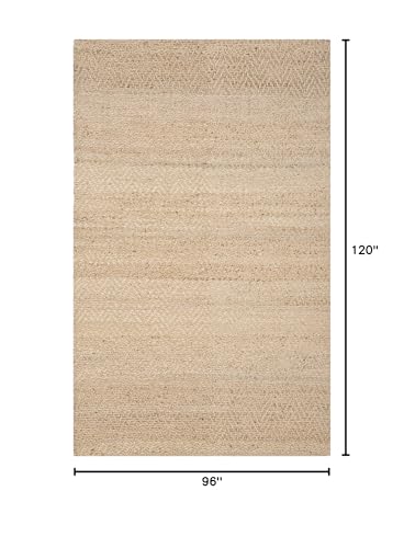 SAFAVIEH Area Rug 8x10 - Natural Fiber Collection - Large - Natural, Handmade Jute, Farmhouse Style, Ideal for Living Room, Bedroom, Dining Space (NF731A) - size: 8' x 10' (Rectangular)