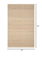 SAFAVIEH Area Rug 8x10 - Natural Fiber Collection - Large - Natural, Handmade Jute, Farmhouse Style, Ideal for Living Room, Bedroom, Dining Space (NF731A) - size: 8' x 10' (Rectangular)