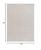 CAMILSON Easy Jute Rug 8x10, Indoor Outdoor Off-White Farmhouse Area Rugs for Living Room Patio and Kitchen Rug, Solid Woven Design, Easy-Cleaning, Non Slip Washable Outside Carpet Alfombras (8 x 10)