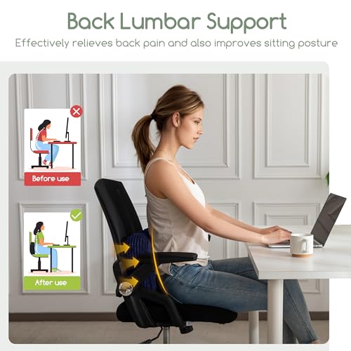 HIGOGOGO Lumbar Support Pillow for Recliner Chair/Accent Chair/Couch/Office Chair, Tufted Corduroy Back Support Cushion for Elderly, Recliner Cushions for Back Rest, Pain Relief, Reading, Navy - color: Navy