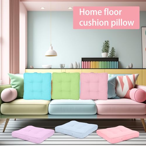 Gerrii 8 Pieces Floor Cushions for Kids Classroom Flexible Floor Seating Cushions Floor Pillows for Home School Kindergarten Daycare Nursery(Bright Color,Square) - color: Bright Color, style: Square