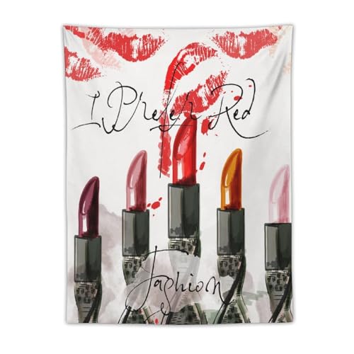 Fashion Girl Tapestries Cosmetic Perfume Bag Lipstick Pink Tapestry Girly Makeup Tapestry Wall Hanging Modern Trendy Aesthetic Wall Art Decor for Kids Teen Women Decor 30"x40" - color: Makeup-2, size: 40"L x 30"W