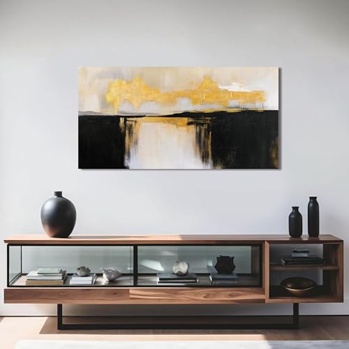 Canvas Wall Art Decor Wall Art Pictures for Living Room Abstract Art Work Black and White Wall Art Decor Modern Black and Gold Abstract Wall Art Prints For Bedroom Office Kitchen Wall Decor 20" x 40" - color: XY-K, size: 40"L x 20"W
