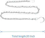 YINGFENG 4 Pack 35 Inch Silver Hanging Chain for Hanging Bird Feeders, Bird Houses, Hanging Planters, Baskets, Birdbaths, Lanterns, Wind Chimes, Billboards, Signs and Ornaments, etc
