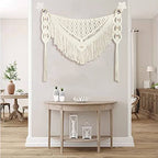 kiido Large Macrame Wall Hanging Boho Tapestry Curtain Fringe Woven Bohemian Wall Decor Home Decoration for Apartment Bedroom Living Room Gallery Baby Nursery-Blossom 35.4" W X 26" H