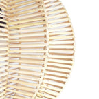 FOREVER BAMBOO Indonesian Hand-Woven Natural Rattan Pendant Light Fixture Circle Shape Woven Wicker Lampshade Chandelier Interior Decor, 15 in H x 15 in W - style: Bali Wave