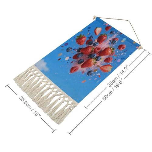 FekiLoot BerryMulti Confetti Wall Painting Fashion Wall Art Popular Wall Hanging Exquisite Wall Decor Natural Tapestry Home Decoration Fringe Wall Decor For Living Room Bedroom Macrame Wall Art