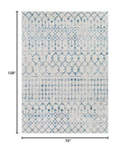 Livabliss Elsie Global Bohemian Area Rug,6'7" x 9',Dark Blue - color: Dark Blue, size: 6'7" x 9' (Rectangular)