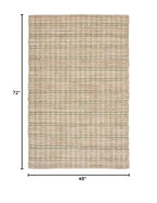 SAFAVIEH Natural Fiber Collection Accent Rug - 4' x 6', Green & Natural, Handmade Boho Stripe Farmhouse Rustic Jute & Cotton, Ideal for High Traffic Areas in Entryway, Living Room, Bedroom (NFB656Y) - color: Green/Natural, size: 4' x 6' (Rectangular)