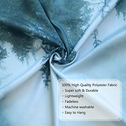 YISURE 140 inch Tapestry, Giant Huge Misty Forest Foggy Tree Wall Hanging Tapestries Decor Nature Pine Woodland Wall Art for Bedroom Living Room, 140'' (W) x 90''(L) - size: 90"L x 140"W