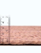 Unique Loom Braided Jute Collection Area Rug - Dhaka (2' 7" x 6' 1" Runner, Light Pink) - color: Light Pink, size: 2'7" x 6'1" (Runner)