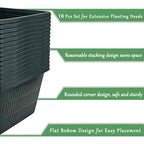 16 Pcs 9 Inch Square Aquatic Plant Baskets for Hydroponics Water Garden Plant Pots Black Plastic Mesh Basket Plastic Mesh Pond Containers for Live Aquarium Plants - style: 9" Square-16 PCS
