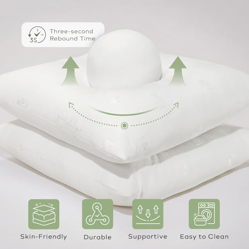 Ashler Home Deco Throw Pillows Insert- 12x20 Pillow Inserts with Air Layer, Premium Bed and Couch Pillows - Indoor Decorative Throw Pillow, Lumbar Cushion Sham Stuffer, Pack of 2, White - size: 12x20 Inch