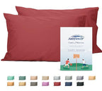 Sunflower Queen Pillowcases Set of 2, 100% Cotton Queen Size Pillow Cases 2, 20×30 inches Jester Red, Soft and Breathable - color: Jester Red, size: Queen (20"x30")