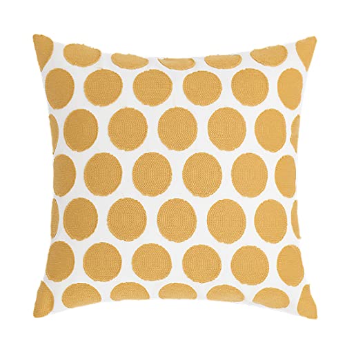 vctops Embroidery Cotton Decorative Throw Pillow Cover Boho Geometric Pattern Cushion Cover for Couch Sofa Bed (Yellow C,18"x18") - color: Yellow C, size: 18" x 18" (Pack of 1)