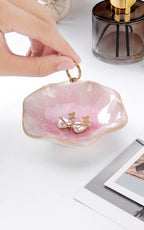 2PCS Lotus Leaf Shape Ring Holder Dish, Small Key Bowl, Ceramic Trinket Tray Jewelry Dish Organizing Necklace Earrings for Mom Friend Sister, All Jewelries Are NOT Included.Pink+Light Green.… - color: Pink+Light Green-Lotus