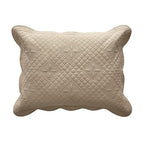 Calla Angel Sage Garden Luxury Pure Cotton Matelasse Quilted Pillow Sham, Standard, 20x26, Coffee - color: Coffee, size: Standard