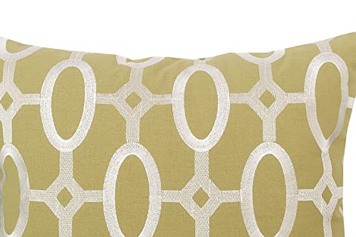C&F Home Cream On Green Tufted Decor Decoration Throw Pillow 17" x 17" for Sofa Couch Or Bed 17" x 17" Green