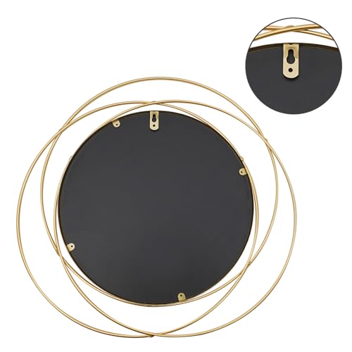 3 Set Round Mirrors for Wall Decor Living Room Bedroom Bathroom Dining Room Metal Circle Mirror Set Boho Decorative Sunburst Wall Art Accent Entryway - Gold 9.5 in - color: 3 Set Gold Circles, size: 9.5 in
