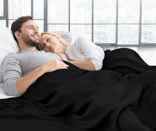 Utopia Bedding Knit Blanket King Size (90x102 Inches, Black) Soft Lightweight Jersey Breathable Sweatshirt Blanket for Bed,Couch & Sofa - color: Black, size: King