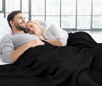 Utopia Bedding Knit Blanket Queen Size (90x90 Inches, Black) Soft Lightweight Jersey Breathable Sweatshirt Blanket for Bed,Couch & Sofa - color: Black, size: Queen