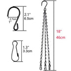 4pcs 18 inch Black Hanging Basket Chain with Hooks Flower Plant Pot Replacement Chain Hanger for Bird Feeders,Planters,Lanterns and Ornaments - size: 18 inch (4pcs)