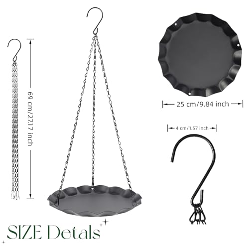 Hanging Planter for Indoor Outdoor, Plant Hanger, Plant Holder, Plant Pot Shelf Basket for Window Wall Ceiling Garden with Chains and Hooks, 2Pcs, Wavy Round - style: Wavy Round