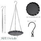 Hanging Planter for Indoor Outdoor, Plant Hanger, Plant Holder, Plant Pot Shelf Basket for Window Wall Ceiling Garden with Chains and Hooks, 2Pcs, Wavy Round - style: Wavy Round
