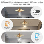 2 Pack Flush Mount Ceiling Light - Star Lights Fixture Hallway Lighting Fixtures Modern Ceiling Lights Brass Flush Mount Light Fixture for Kitchen Bathroom Bedroom Entryway (Bulb not included) - color: 2 Pcs Brass Ceiling Light