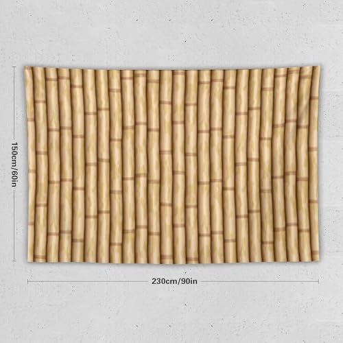 HZOHNAGO Bamboo Tapestry Retro Brown Bamboo Pattern Printed Wall Tapestry Painting Wall Hanging for Bedroom Living Room Dorm 90" W x 60" H - color: Bamboo-2, size: 90"L x 60"W