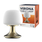 ‎Newhouse Lighting Verona, Brass 2700K Dimmable Cordless USB-C Rechargeable Glass Table Lamp NHTL-VE-BRS, Cordless Desk Lamp for Living Room, Bedroom, Coffee Table, and Other Cozy Home Decor - style: Verona Table Lamp
