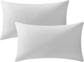 Lumbar Pillow Covers 12x20 Ivory White (No Inserts) : Pack of 2 Cozy Soft Velvet Rectangular Modern Luxury Decorative Throw Pillow Cases for Sofa Couch Living Room Bed Home Decor