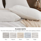 EMME Muslin Cotton Duvet Cover Set Cream White Twin Size Linen Like Soft Breathable Lightweight Summer Comforter Cover Set with Zipper Closure (Cream White, Twin, 68"x90") - color: 01 - Cream White, size: Twin(68"×90")