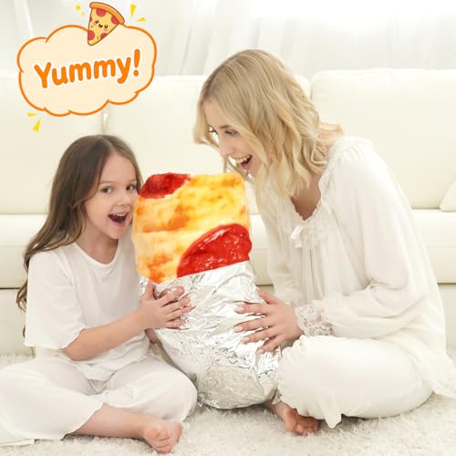 CASOFU Pizza Blanket, White Elephant Gifts for Adults Teens Kids Men Women, 285 GSM Soft and Comfortable Flannel Realistic Food Blanket Funny Birthday Gag Gifts for Boys and Girls(Flaming, 80 inches) - color: Flaming, size: 80 inches