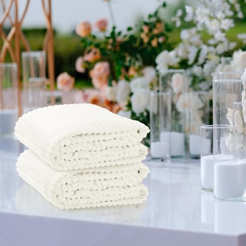 Buryeah 12 Pcs Flannel Throw Blanket Bulk 50 x 60 in Sleepover Blanket Outdoor Wedding Throw Lightweight, Oeko-tex Standard 100 Certified for Sofa Homeless Gifts (Light Beige) - color: Light Beige