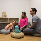 FDP SoftScape 15 inch Round Bean Floor Cushions with Handles for Kids, Teens, Adults Flexible Seating for Home, Daycare, Preschool, Classroom, Yoga and Meditation, 4 inch Height (4-Piece) - Dunes - color: Dune