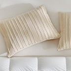 WARMDERN Khaki Striped Pillow Covers Queen Pillow Cases Soft Microfiber Stripe Pillow Cases Set of 2 Boho Tufted Stripes Textured Pillowcase with Envelope Closure(Khaki, Queen, 20x30 Inches) - color: Khaki-striped, size: 20" x 30" (Pack of 2)