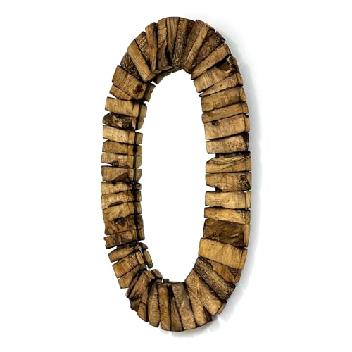 Rutledge & King Wall Mirror - Rustic Oval Mirror - Decorative Circle Mirrors for Bathrooms, Living Rooms, and Bedrooms (1 Pack, Bayshore - Large) - color: Bayshore - Large
