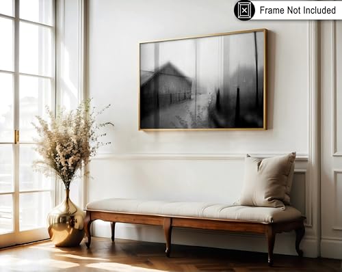 Monem Art Walking Down a Foggy Road Print - A New False Reality Poster - Landscape Art - Monochrome Office or Living Room Decor - 8x10 Unframed Wall Art by Adam Dauria - color: Style-05, size: 8"L x 10"W