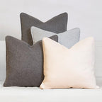 Decorative Throw Pillow Covers, Set of 4, 18x18 Inch Neutral Gray Slub Linen Accent Pillow Covers, Grey Neutrals - color: Gray Neutrals