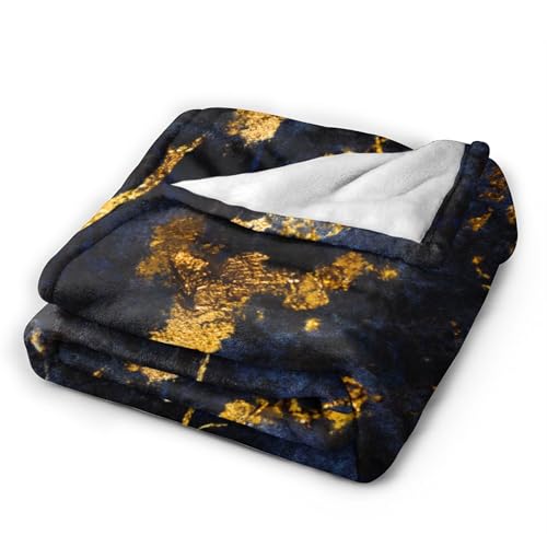 Black Marble Print Throw Blanket for Couch Chair Sofa Bed, Flannel Soft Abstract Modern Luxury Golden Stripe Seasonal Warm Cozy Botanical Blanket for Bedroom Living Room Car All Season 30"x 40" - color: Marble04, size: 30X40 inch