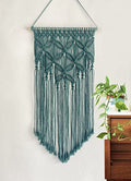 Winterdemoon Handmade Cotton Home Decor Macrame Wall Hanging Deep Green - color: Deep Green