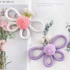 Woven Wall Decor, Cotton Bohemian Butterfly Shaped Wall Hanging Plaque Flower Room Wall Signs for Home Nursery Bedroom Farmhouse Bathroom Decorations