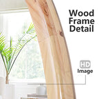 Round Wood Mirror,36 inch Circle Wooden Natural Large Farmhouse Vanity Boho Decor Wall Mirror for Bathroom Bedroom Living Room Hallway - size: 36"L x 36"W