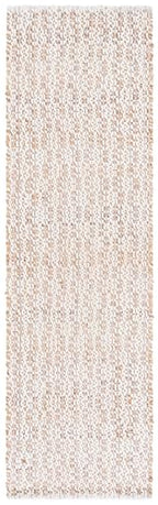 SAFAVIEH Natural Fiber Collection Area Rug - 2'3" x 8' Runner, Natural & Pink, Handmade Jute & Wool, Ideal for Living Room, Hallway, Foyer, Entryway, Bedroom (NFB225U) - color: Natural/Pink, size: 2'3" x 8' (Runner)