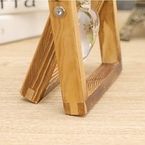 Kingbuy Terrarium with Wooden Stand, Desktop Propagation Station, Air Plant Holder, Metal Swivel Holder for Hydroponics, Home Garden, Wedding Decor - 1 Hearted Vase - size: Heart 1 Bulb